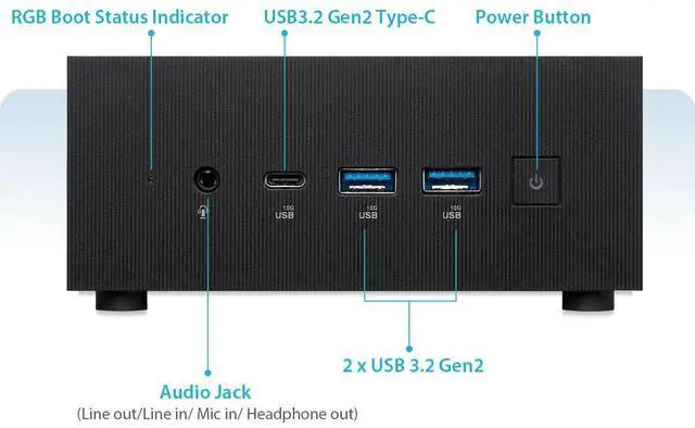 Alt view image 4 of 6 - ASUS ExpertCenter PN65 Barebone Mini PC with Intel Core Ultra 5 125H, Dual channel DDR5 RAM, Triple Storage Design, Wi-Fi 7 & Bluetooth 5.4, RJ45 LAN, USB-C, Hardware TPM, VESA Mount included