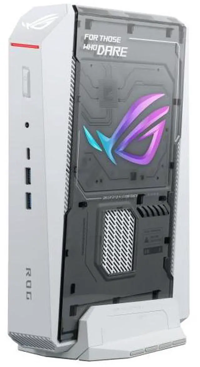 Alt view image 2 of 7 - ASUS ROG NUC 16 Gaming Mini PC, Intel Core Ultra 9 290HX CPU, NVIDIA GeForce RTX 5070Ti 12GB GDDR7, 32GB DDR5 RAM, 2TB NVMe SSD, Thunderbolt 4, Triple-fan cooling, 5 Displays Suppor, White