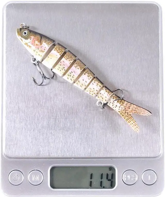 Alt view image 6 of 7 - 10pcs 10cm 11.4g Sinking Wobblers 8 Segments Fishing Lures Multi Jointed Swimbait Hard Bait Fishing Tackle For Bass Isca Crankbait