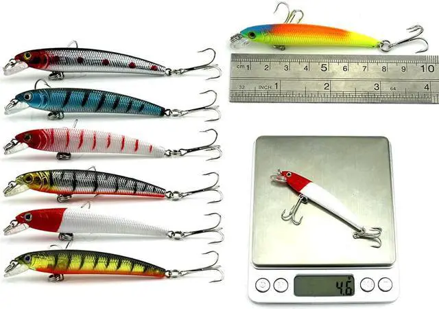Alt view image 5 of 7 - 56pcs Topwater Minnow Fishing Lures Kit, Artificial Tackle Crank Baits For Freshwater