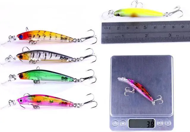 Alt view image 7 of 7 - 56pcs Topwater Minnow Fishing Lures Kit, Artificial Tackle Crank Baits For Freshwater