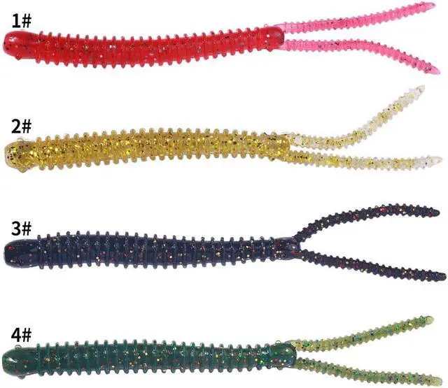 Alt view image 2 of 5 - 24pcs Fishing Soft Worm Lures set Fishing Bait Soft Sinking Lure Pesca Silicone Fishing Tackle,4.72in (12CM)-3.2G