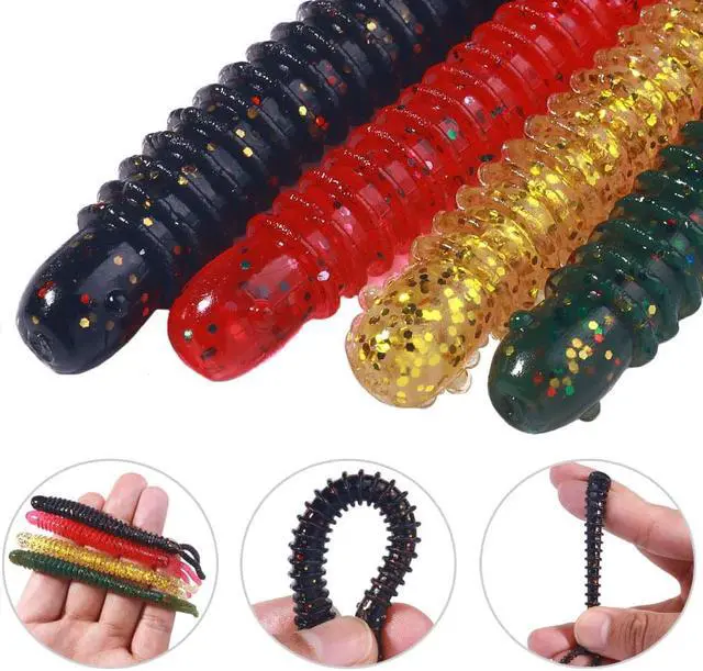 Main image of 24pcs Fishing Soft Worm Lures set Fishing Bait Soft Sinking Lure Pesca Silicone Fishing Tackle,4.72in (12CM)-3.2G