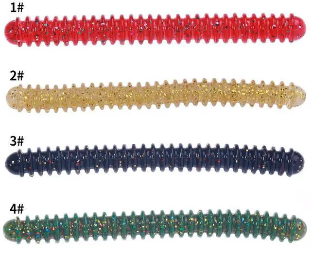 Alt view image 6 of 6 - 24pcs Fishing Soft Worm Lures set Fishing Bait Soft Sinking Lure Pesca Silicone Fishing Tackle,4.13in(10.5cm) 5.6g