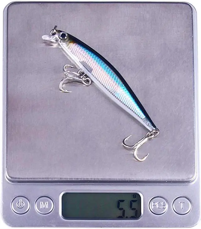 Alt view image 7 of 7 - 8pcs Suspending Minnow Bait With Treble Hooks, Jerkbait Long Casting Crankbait Wobbler For Fishing, Hard Bait 8cm/3.14in 5.5g