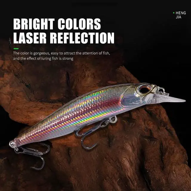 Alt view image 4 of 7 - 8pcs Minnow Fishing Lure Set Wobbler Crankbait Isca Artificial Hard Bait Carp Mini Fishing Lures Pesca Tackle, 2.95in/7.5cm, 5.1g, 10# Fish Hook
