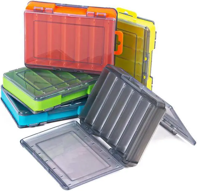 Alt view image 5 of 6 - Double-sided Multi-functional Lure Box, Fishing Gear Accessories 5.51in (14cm)x3.94in (10cm)x1.1in (2.8cm)
