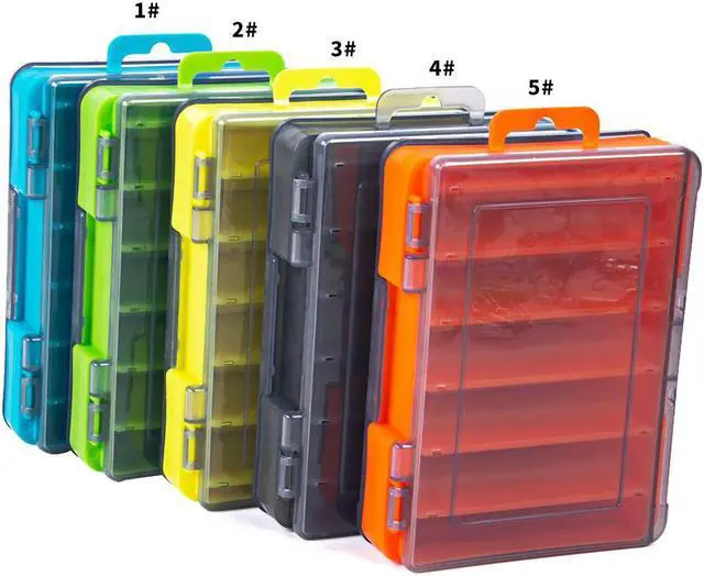 Alt view image 3 of 6 - Double-sided Multi-functional Lure Box, Fishing Gear Accessories 5.51in (14cm)x3.94in (10cm)x1.1in (2.8cm)