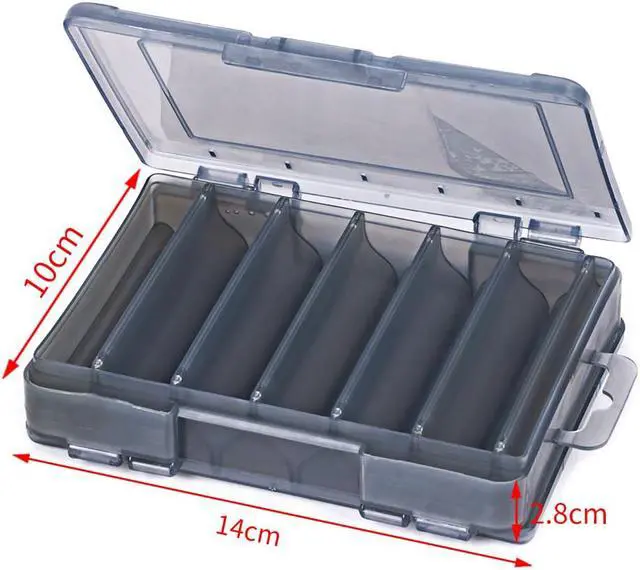 Alt view image 4 of 6 - Double-sided Multi-functional Lure Box, Fishing Gear Accessories 5.51in (14cm)x3.94in (10cm)x1.1in (2.8cm)