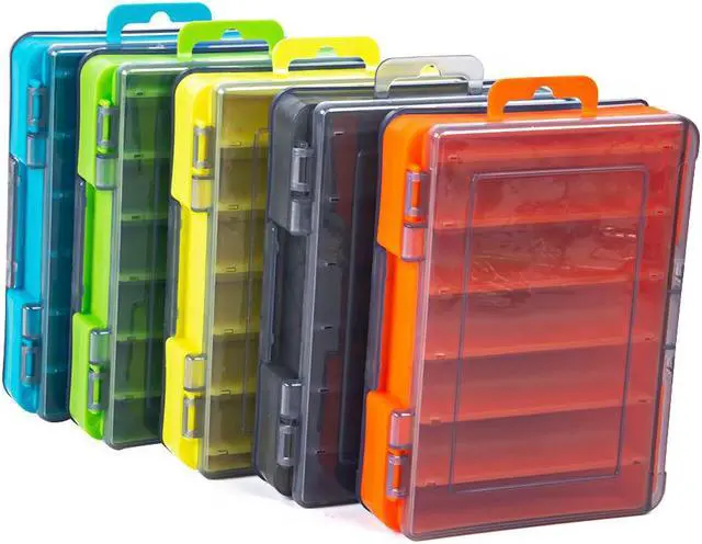 Alt view image 6 of 6 - Double-sided Multi-functional Lure Box, Fishing Gear Accessories 5.51in (14cm)x3.94in (10cm)x1.1in (2.8cm)