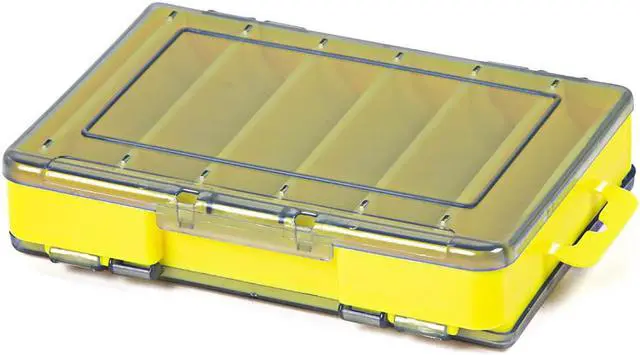 Main image of Double-sided Multi-functional Lure Box, Fishing Gear Accessories 5.51in (14cm)x3.94in (10cm)x1.1in (2.8cm) Yellow