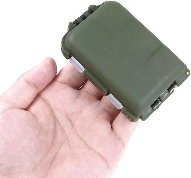 Main image of 5pcs Mini Fishing Tackle Box 10 Compartments For Small Clear Plastic Waterproof Hooks Lures Baits Fishing Accessories, 3.74*2.56*1.18in (9.5*6.5*3cm)