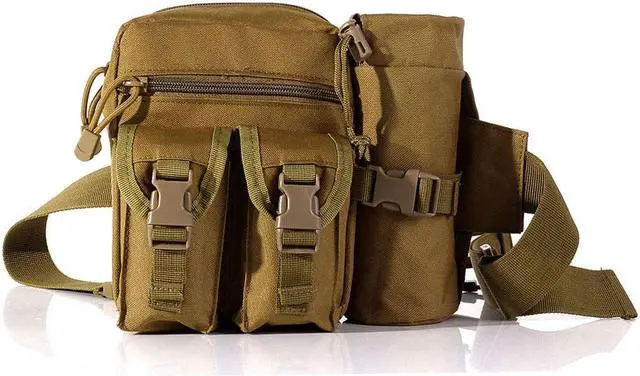 Alt view image 2 of 7 - Camouflage Tactical Multi-purpose Kettle Waist Bag Sports Water Bottle Pocket Canvas Unisex Fanny Hip Purse Travel Running