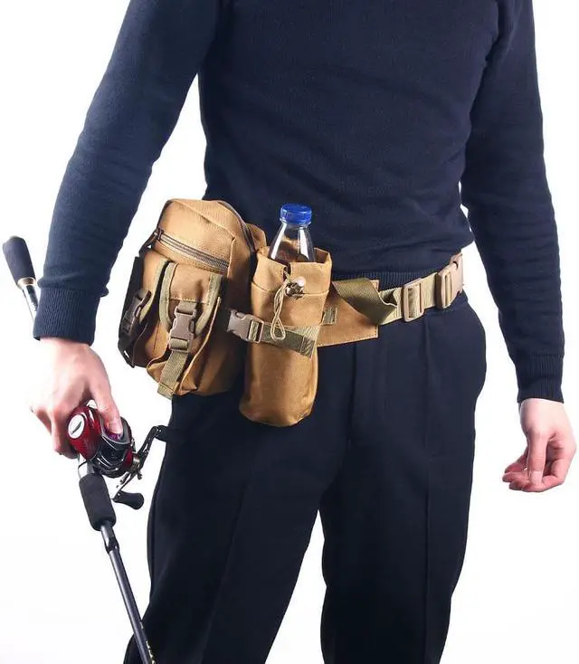 Main image of Camouflage Tactical Multi-purpose Kettle Waist Bag Sports Water Bottle Pocket Canvas Unisex Fanny Hip Purse Travel Running