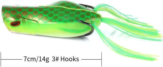 Alt view image 5 of 6 - 10pc Frog Fishing Lure, Sillicon Bait, Fake Lure For Snakehead Bass Pike Bait, Fishing Gear 7cm/2.75in 14g