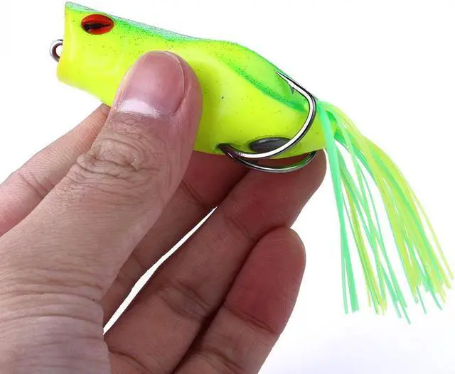 Alt view image 2 of 6 - 10pc Frog Fishing Lure, Sillicon Bait, Fake Lure For Snakehead Bass Pike Bait, Fishing Gear 7cm/2.75in 14g
