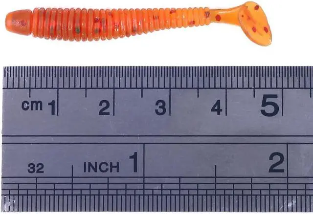 Alt view image 5 of 7 - 120pcs/Pack Soft T Tail Fishing Lure Set Grub Worm Swimbaits Silicone Baits Pesca Bass Carp Fishing Tackle Silicone Bait,5cm