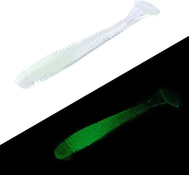 Alt view image 7 of 7 - 120pcs/Pack Soft T Tail Fishing Lure Set Grub Worm Swimbaits Silicone Baits Pesca Bass Carp Fishing Tackle Silicone Bait,5cm