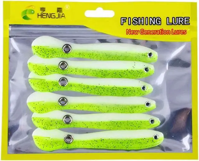 Main image of 6Pcs Soft Bionic Swimming Fishing Lures Loach Artificial Bait with Rotating Spins Tail Slow Sinking Bass Swimbaits Simulation Saltwater Freshwater Fake Baits for Pike Trout(10colors can choose)