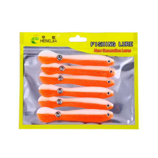 thumbnail image 2 of HENGJIA 6-Pack Swimbait Fishing Lures – Bionic Minnow, Multicolor, 15.6g Each, 15ft Diving Depth 2 of 6