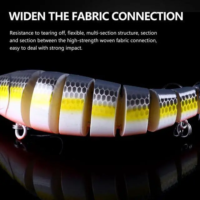 Alt view image 5 of 7 - 12pcs 13.7cm 27g Sinking Wobblers 8 Segments Fishing Lures Multi Jointed Swimbait Hard Bait Fishing Tackle For Bass Isca Crankbait