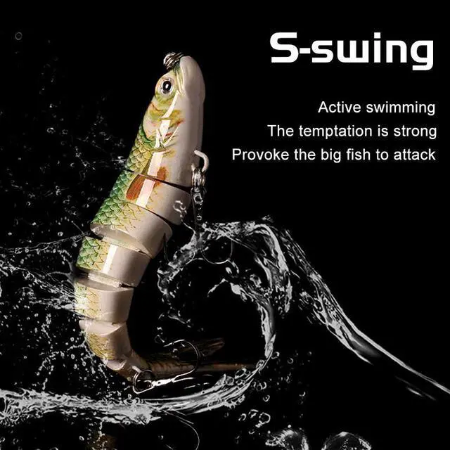 Alt view image 7 of 7 - 12pcs 13.7cm 27g Sinking Wobblers 8 Segments Fishing Lures Multi Jointed Swimbait Hard Bait Fishing Tackle For Bass Isca Crankbait