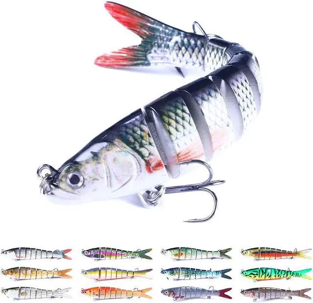 Main image of 12pcs 13.7cm 27g Sinking Wobblers 8 Segments Fishing Lures Multi Jointed Swimbait Hard Bait Fishing Tackle For Bass Isca Crankbait