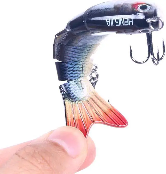 Alt view image 5 of 7 - 20pcs Fishing Lure 10cm 20g 3D Eyes 6-Segment Lifelike Fishing Hard Lure Crankbait With 2 Hook Fishing Baits Pesca Cebo for Bass Pike