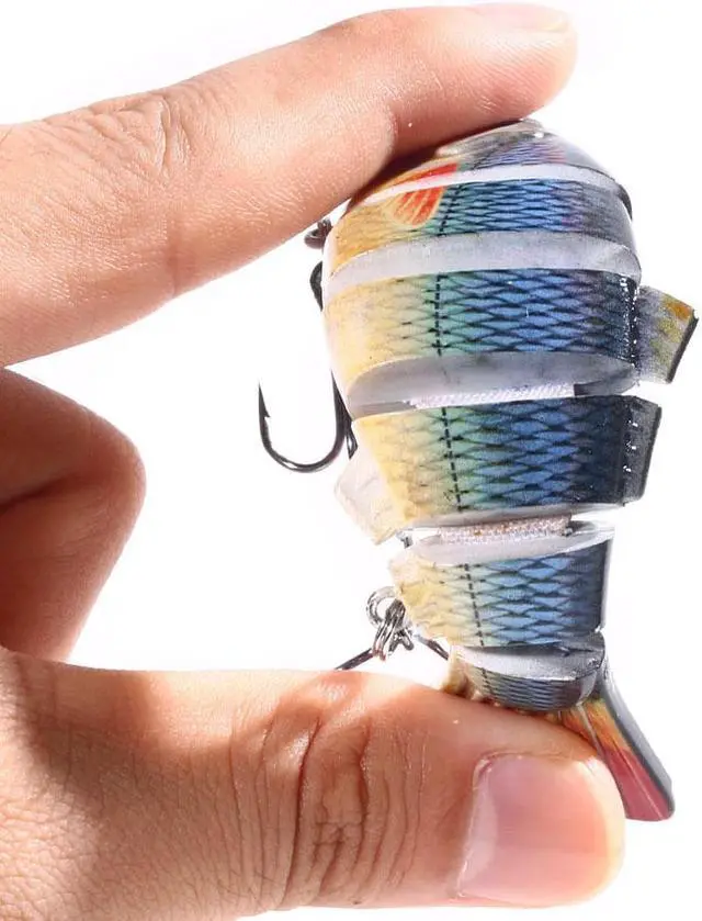 Alt view image 3 of 7 - 20pcs Fishing Lure 10cm 20g 3D Eyes 6-Segment Lifelike Fishing Hard Lure Crankbait With 2 Hook Fishing Baits Pesca Cebo for Bass Pike