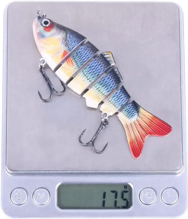 Alt view image 6 of 7 - 20pcs Fishing Lure 10cm 20g 3D Eyes 6-Segment Lifelike Fishing Hard Lure Crankbait With 2 Hook Fishing Baits Pesca Cebo for Bass Pike