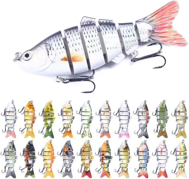 Main image of 20pcs Fishing Lure 10cm 20g 3D Eyes 6-Segment Lifelike Fishing Hard Lure Crankbait With 2 Hook Fishing Baits Pesca Cebo for Bass Pike