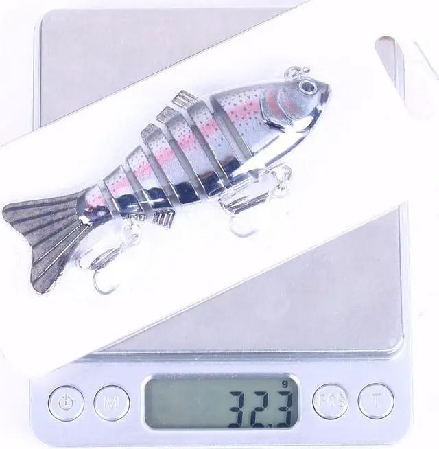 Alt view image 6 of 6 - 6PCS 10cm 24g Fishing Lure 3D Eyes 7-Segment Lifelike Fishing Hard Lure Crankbait With 2 Hook Fishing Baits Pesca Cebo for Bass Pike