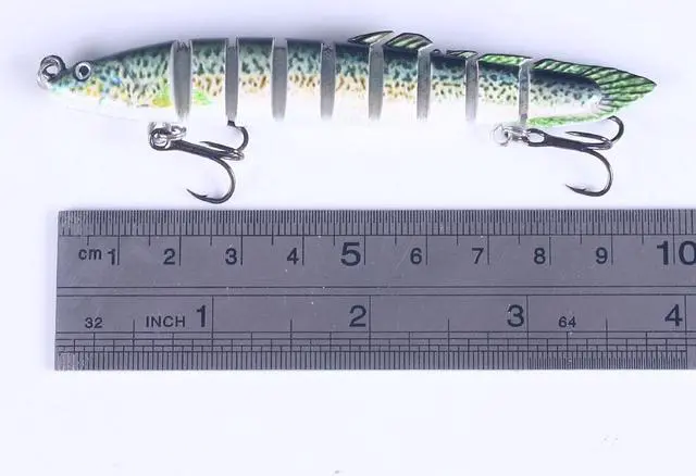 Alt view image 4 of 7 - 10pcs 10cm 10g Sinking Wobblers 9 Segments Fishing Lures Multi Jointed Swimbait Hard Bait Fishing Tackle For Bass Isca Crankbait