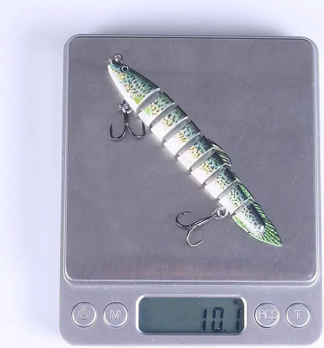 Alt view image 5 of 7 - 10pcs 10cm 10g Sinking Wobblers 9 Segments Fishing Lures Multi Jointed Swimbait Hard Bait Fishing Tackle For Bass Isca Crankbait