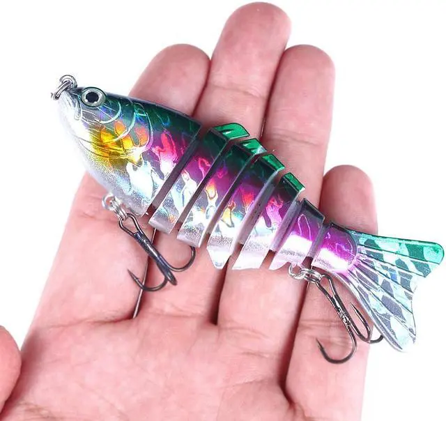 Alt view image 2 of 6 - 6pcs Sinking Wobblers 7Segments Fishing Lures Multi Jointed Swimbait Hard Bait Fishing Tackle For Bass Isca Crankbait