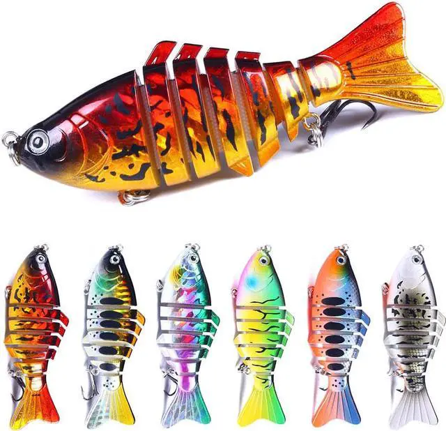 Main image of 6pcs Sinking Wobblers 7Segments Fishing Lures Multi Jointed Swimbait Hard Bait Fishing Tackle For Bass Isca Crankbait