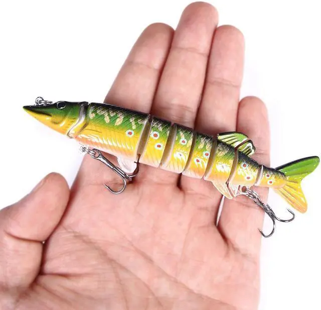Alt view image 3 of 7 - 15pcs Fishing lures  Sinking Wobblers 7 Segments Multi Jointed Swimbait Hard Bait Fishing Tackle For Bass Isca Crankbait,20cm-67.5g- 2#hook