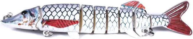 Alt view image 5 of 7 - 15pcs Fishing lures  Sinking Wobblers 7 Segments Multi Jointed Swimbait Hard Bait Fishing Tackle For Bass Isca Crankbait,20cm-67.5g- 2#hook