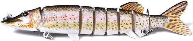 Alt view image 6 of 7 - 15pcs Fishing lures  Sinking Wobblers 7 Segments Multi Jointed Swimbait Hard Bait Fishing Tackle For Bass Isca Crankbait,20cm-67.5g- 2#hook