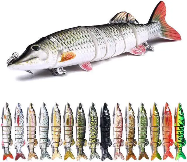 Main image of 15pcs Fishing lures  Sinking Wobblers 7 Segments Multi Jointed Swimbait Hard Bait Fishing Tackle For Bass Isca Crankbait,20cm-67.5g- 2#hook