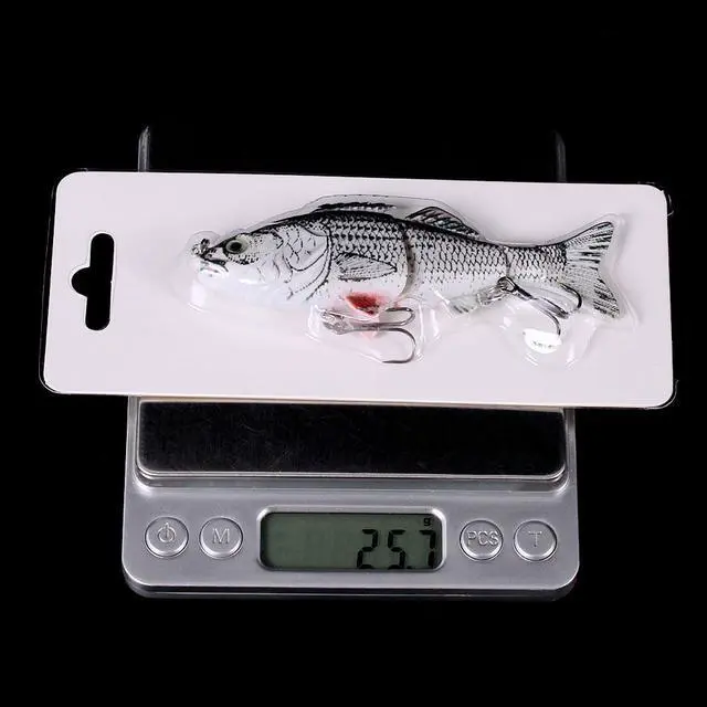 Alt view image 4 of 6 - 5pcs 3D Eyes Sinking Wobblers Fishing Lures - Catch More Bass & Pike with this Multi Jointed Swimbait Hard Bait,10cm-18g- 6# hook