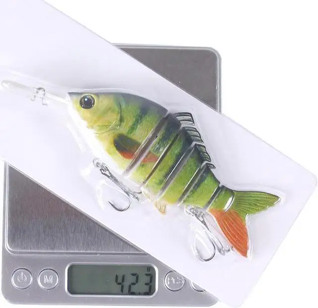 Alt view image 7 of 7 - 6pcs 6 Segment Sinking Wobblers: Increase Your Bass Catch with this Multi Jointed Swimbait Hard Bait,15cm-31.5g- 4#hook