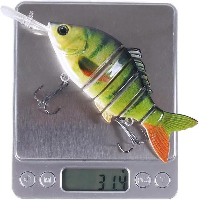 Alt view image 6 of 7 - 6pcs 6 Segment Sinking Wobblers: Increase Your Bass Catch with this Multi Jointed Swimbait Hard Bait,15cm-31.5g- 4#hook