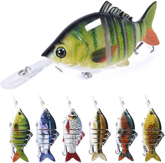 Main image of 6pcs 6 Segment Sinking Wobblers: Increase Your Bass Catch with this Multi Jointed Swimbait Hard Bait,15cm-31.5g- 4#hook