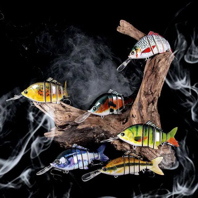 Alt view image 2 of 7 - 6pcs 6 Segment Sinking Wobblers: Increase Your Bass Catch with this Multi Jointed Swimbait Hard Bait,15cm-31.5g- 4#hook