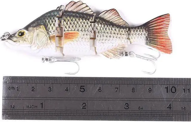 Alt view image 5 of 7 - 5pcs Multi Jointed Swimbait Fishing Lures Bait 4 Segment Big Giant Sinking Fishing Bass Lures,Crankbaits Swimbaits with Treble Hook,10cm  22g