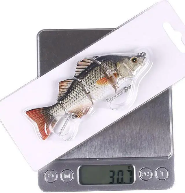 Alt view image 7 of 7 - 5pcs Multi Jointed Swimbait Fishing Lures Bait 4 Segment Big Giant Sinking Fishing Bass Lures,Crankbaits Swimbaits with Treble Hook,10cm  22g