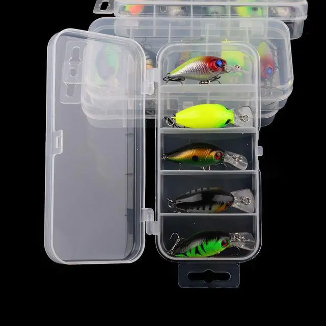 Alt view image 4 of 7 - HENGJIA 5pcs/lot Fishing Lures Kit Plastic Crank Bait 4.2g/5cm Wobblers Crankbait Tackle Bass Bait Spinners for Fishing