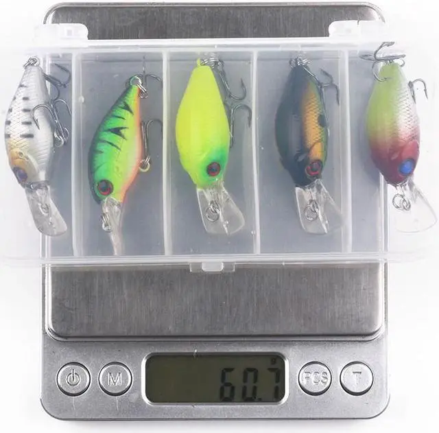 Alt view image 5 of 7 - HENGJIA 5pcs/lot Fishing Lures Kit Plastic Crank Bait 4.2g/5cm Wobblers Crankbait Tackle Bass Bait Spinners for Fishing