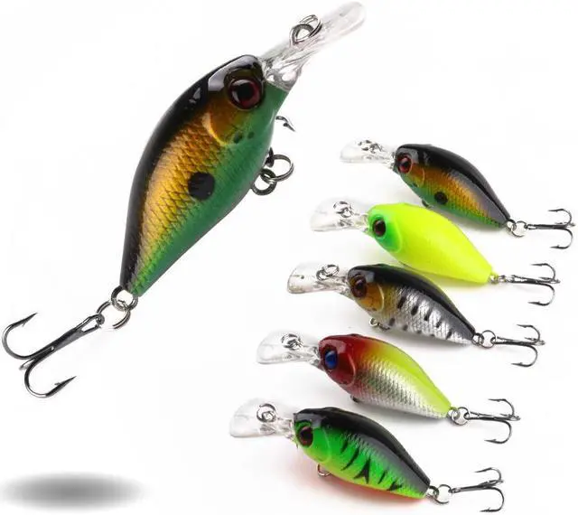 Alt view image 2 of 7 - HENGJIA 5pcs/lot Fishing Lures Kit Plastic Crank Bait 4.2g/5cm Wobblers Crankbait Tackle Bass Bait Spinners for Fishing